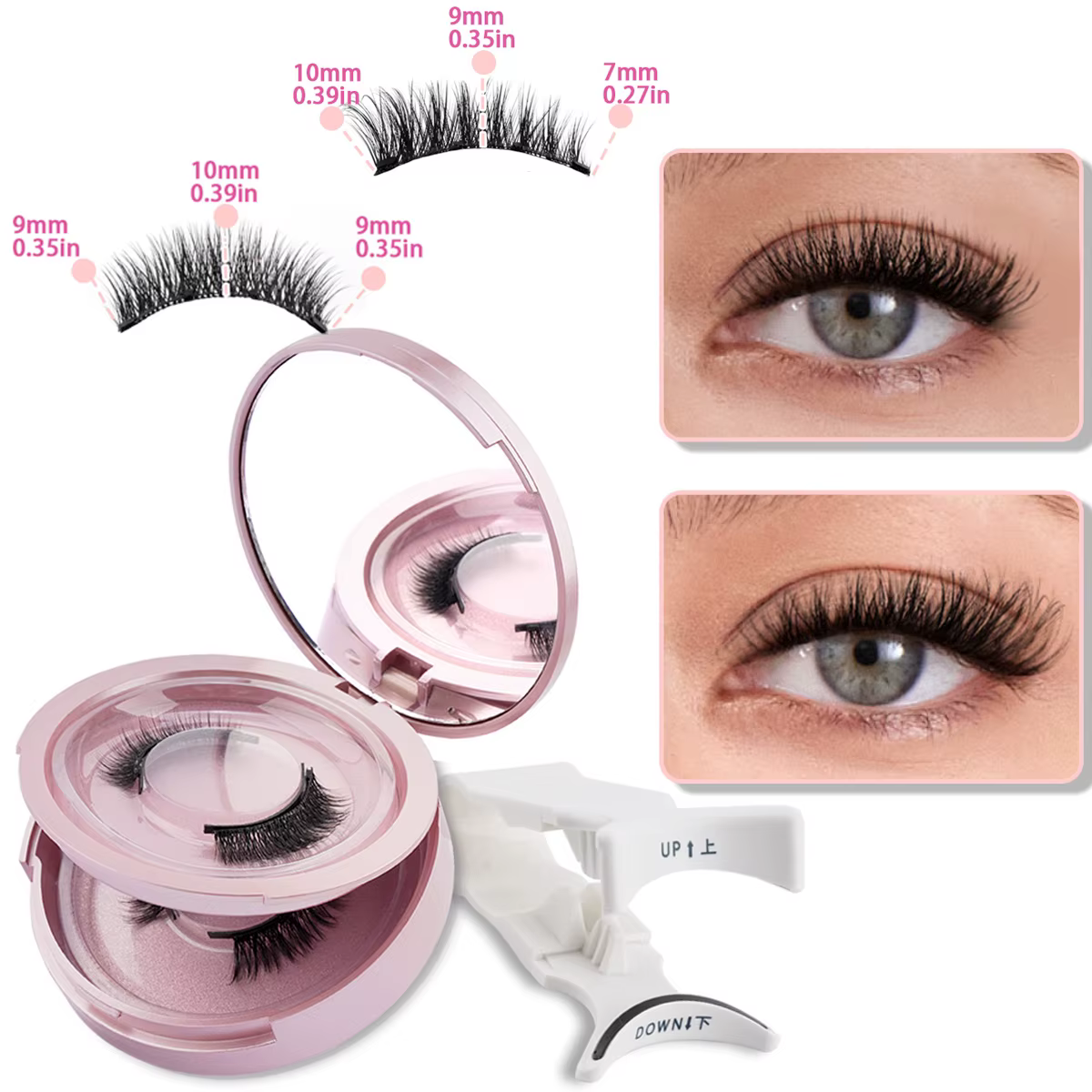 Kit de faux cils magnétiques avec pince à épiler