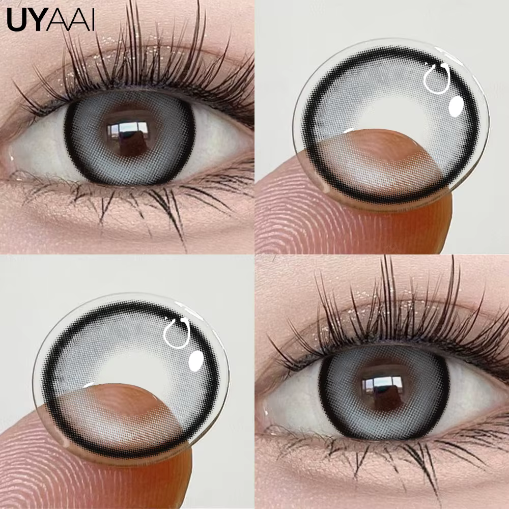 UYAAI 1 paire 0 ~ 600 degrés de myopie lentilles de couleur des yeux