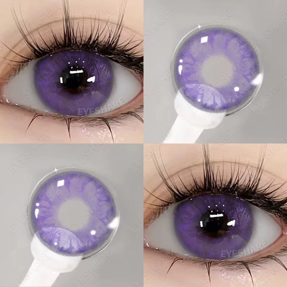 Lentilles violettes pour les yeux