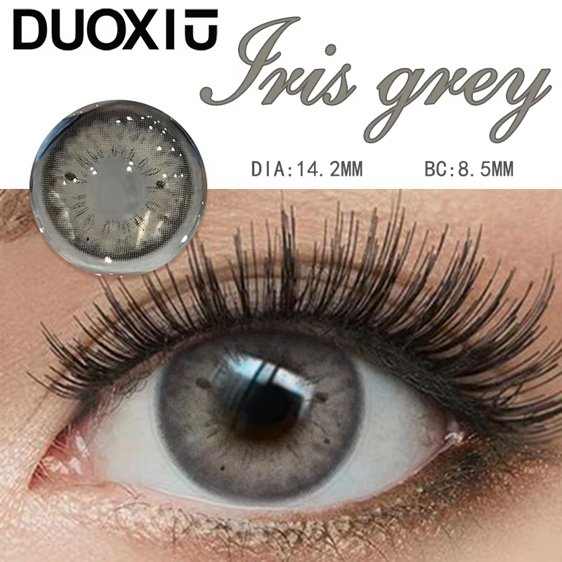DUOXIU 1 paire de lentilles de Contact avec degré coloré lentille marron yeux colorés élèves diplômés