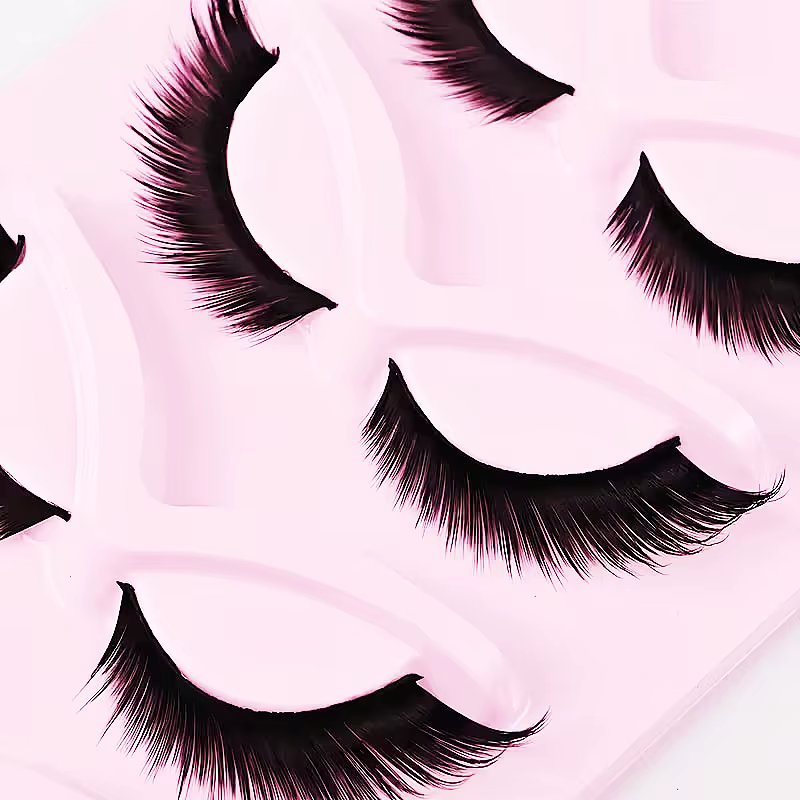 5 paires de faux cils aspect naturel