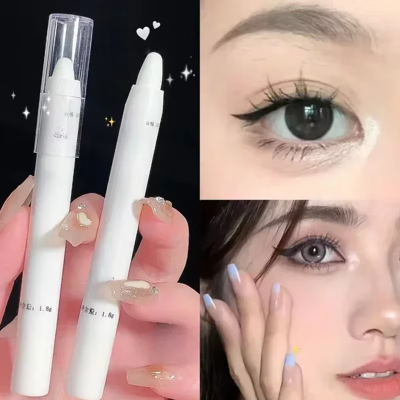 Stylo surligneur ver à soie blanc