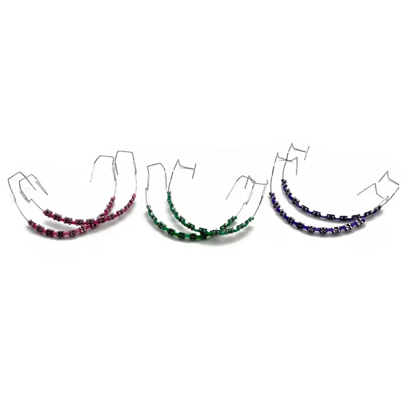 Faux bretelles support coloré fils métalliques temporaires accessoires de mode orthodontiques pour Cosplay Costume fête adultes adolescents dentaires