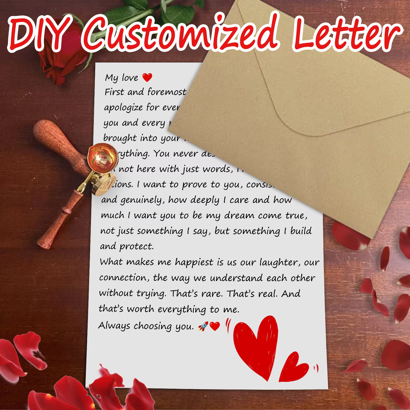 Enveloppes personnalisées DIY, personnalisation de lettres pour la Saint-Valentin, lettres de bénédiction pour amis, impression de documents d'entreprise, envoyer une lettre