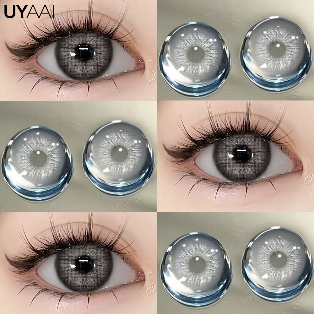 UYAAI 1 paire de contacts pour les yeux bleus élèves de couleur verte