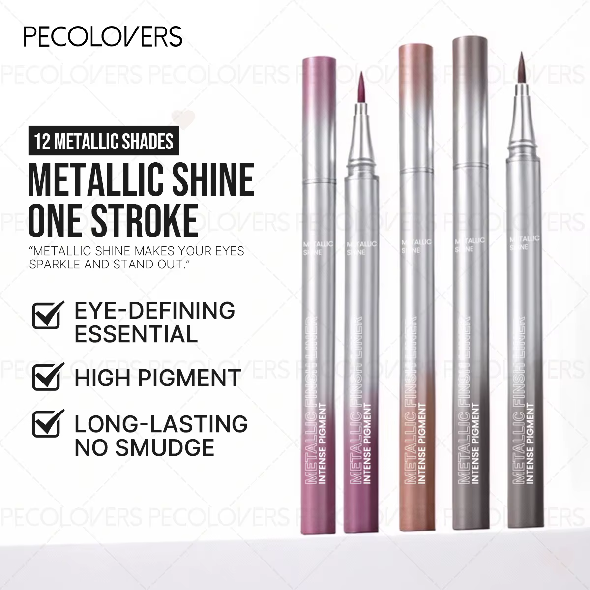 1PC Eyeliner nacré imperméable et anti-taches - Séchage rapide