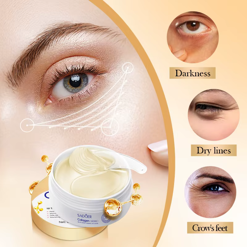 30 paires de masques pour les yeux raffermissants multi-effets au collagène