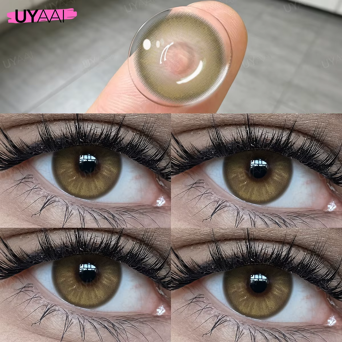 Lentilles de contact UYAAI couleur marron pour les yeux