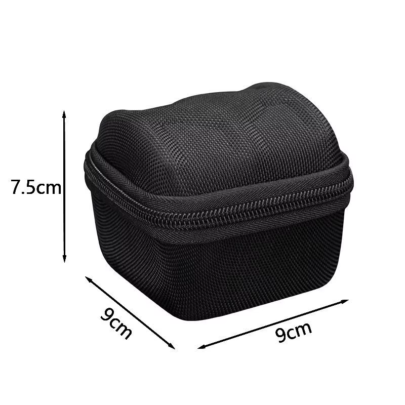 Boîte de rangement EVA pour montre noire, doublée de velours avec des coussinets doux pour un transport sécurisé