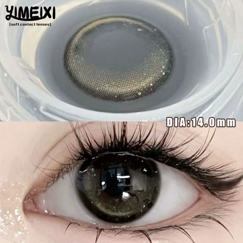YIMEIXI 1 paire de lentilles noires à grands yeux 14.5MM