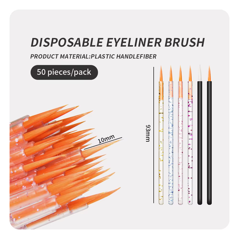 GLAMLASH 50 pièces brosse Eyeliner jetable ombre à paupières