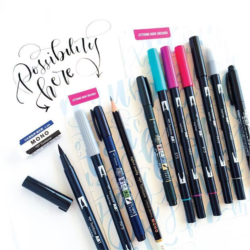 TOMBOW AB-T japon 96 couleurs double têtes art pinceau stylo marqueur métier eau marqueur stylo peinture fournitures