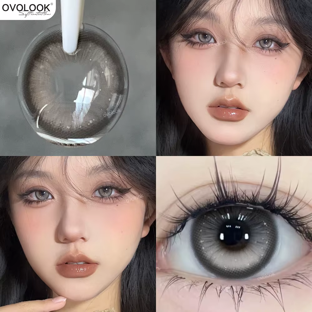 2pcs/paire Cosplay lentilles de Contact de couleur rouge pour les yeux mode