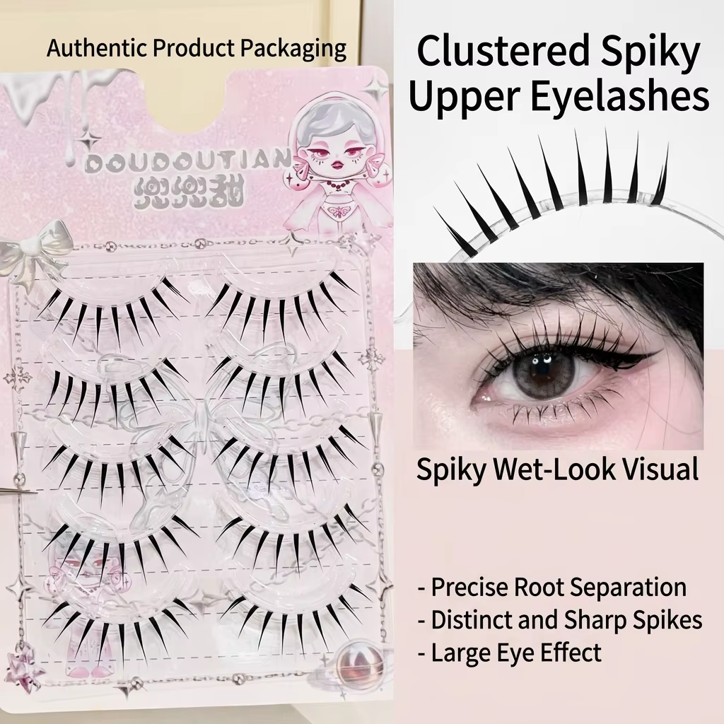 5 paires de faux cils naturels effet poupée