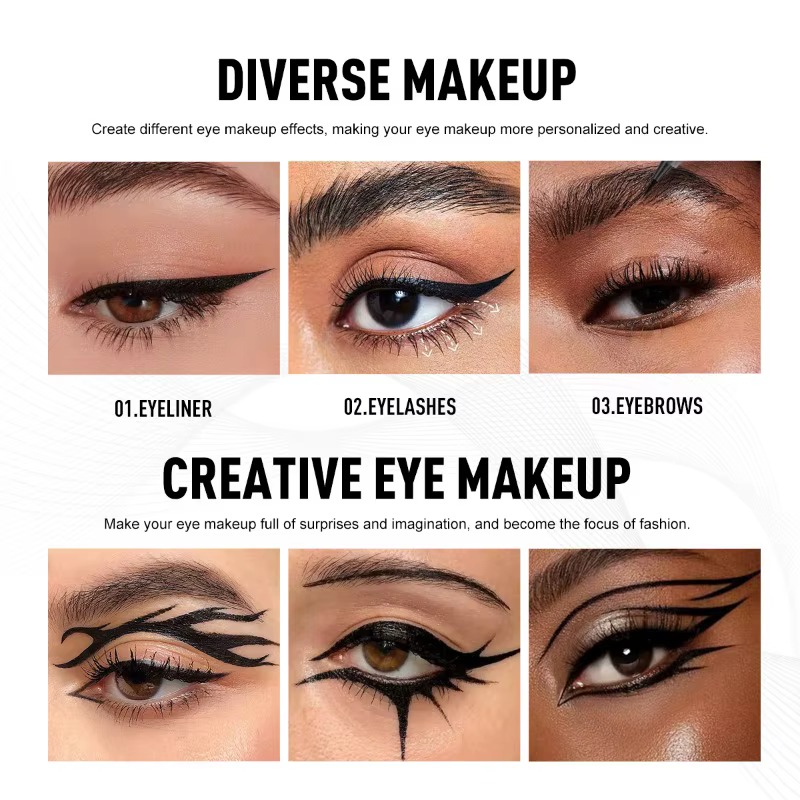 Stylo Eyeliner liquide lisse 5 pièces/ensemble
