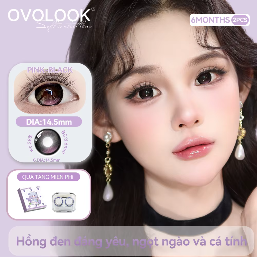 OVOLOOK - 1 paire (2 pièces) de lentilles de contact colorées à grand diamètre