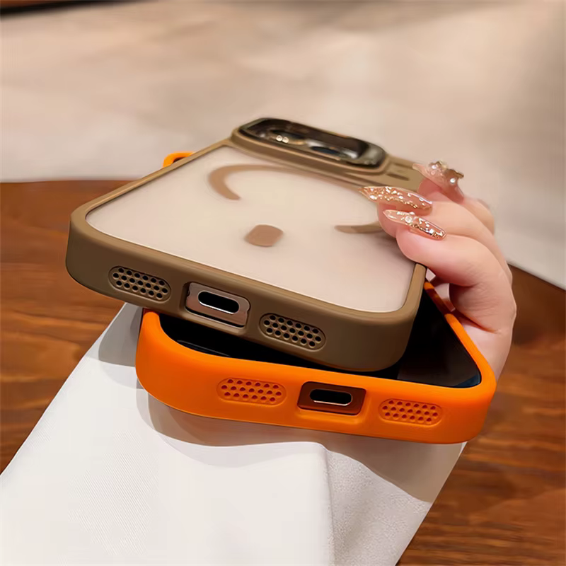 Étui couleur officiel pour iphone 17 pro max, Air 16 15 14 13 12 11 Pro Max pour Magsafe, support de Charge sans fil, couvercle d'objectif