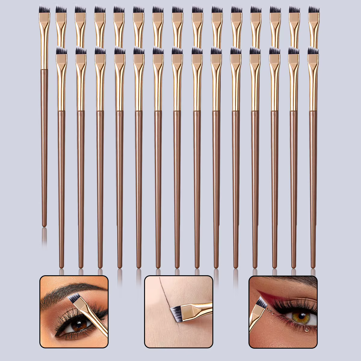 Ensemble de 30 pinceaux à eyeliner ultra-fins, pinceaux de précision, pinceaux pour le dessous des yeux, pinceaux de maquillage multifonctionnels pour les yeux