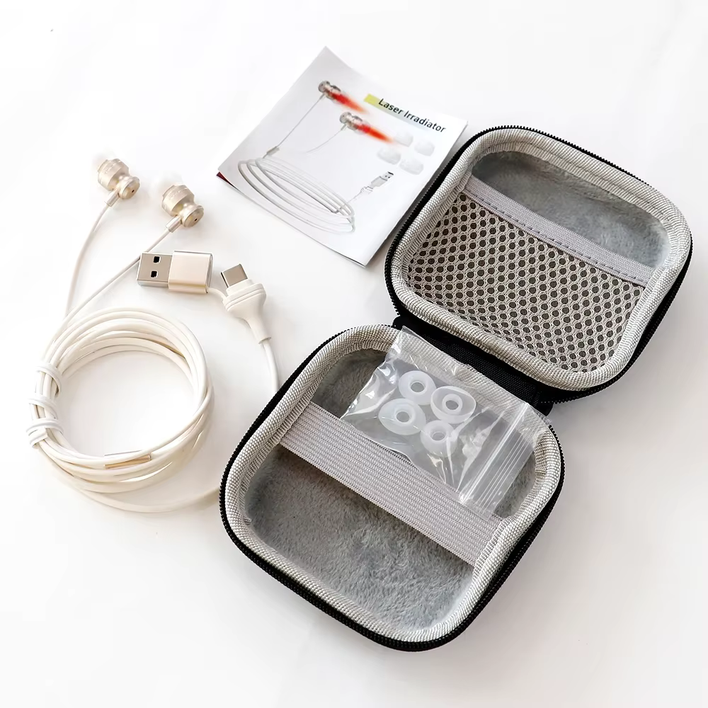 Appareil d'irradiation nasale LLLT portable à impulsions basse fréquence pour le soulagement de la rhinite, du nez qui coule et des éternuements à domicile
