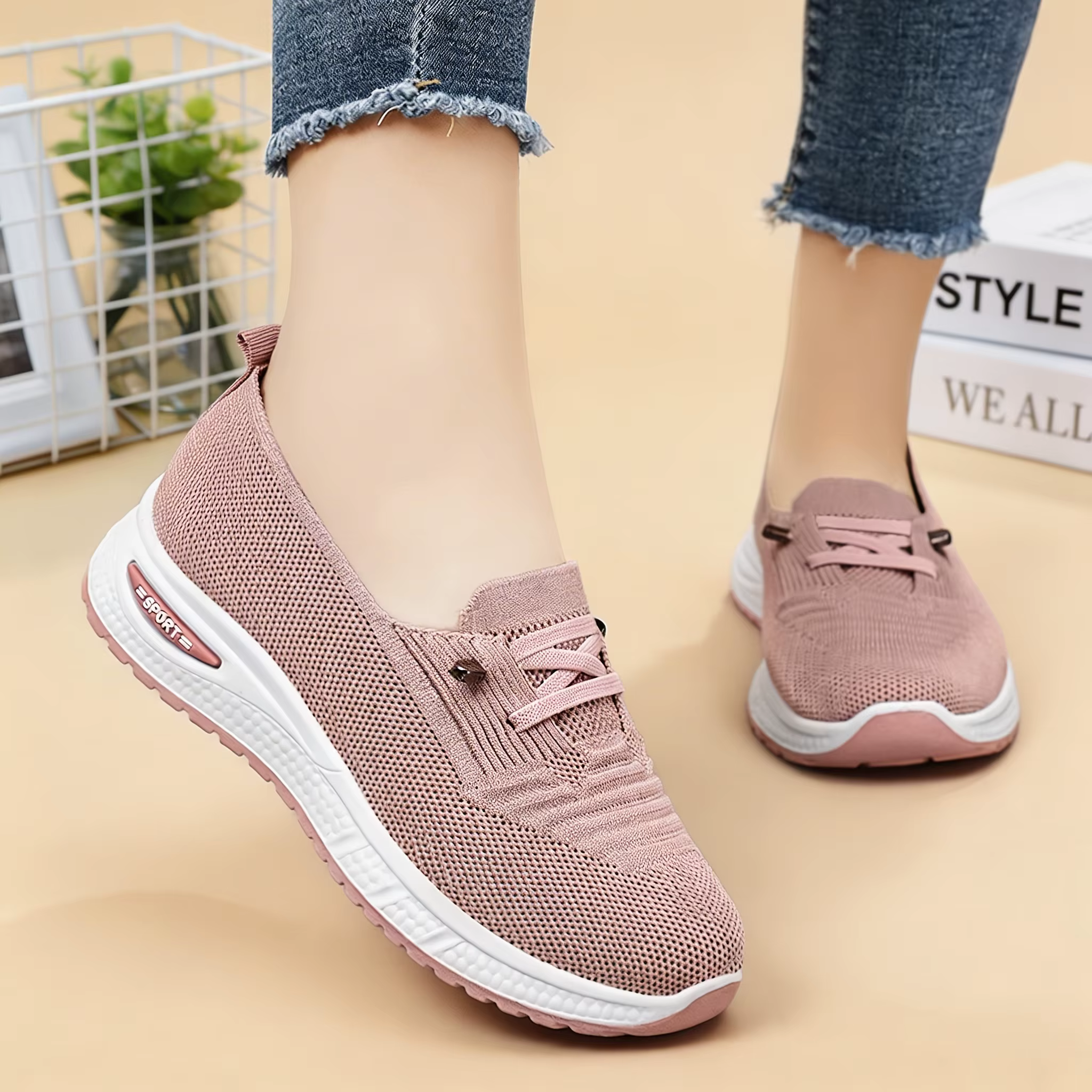 Chaussures basses décontractées en maille respirante pour femmes, légères et antidérapantes, confortables pour la marche, le travail et le quotidien, multicolores