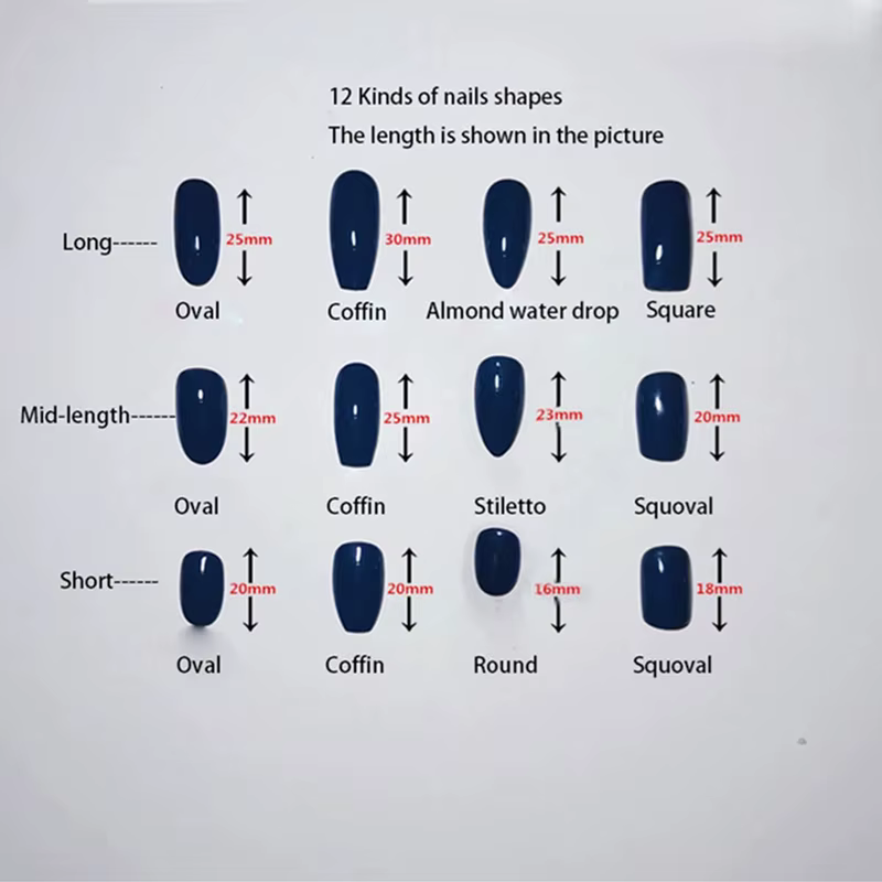 10 faux ongles en dentelle faits à la main