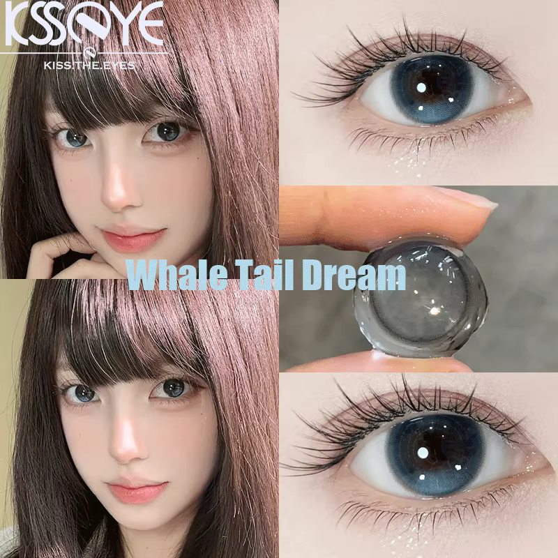 Kisseye 2 pièces nouveau style Contacts coloré degré de myopie lentille confortable et douce beauté des yeux élève expédition rapide annuelle