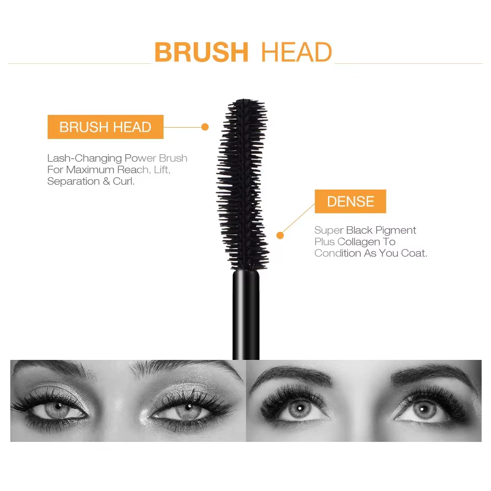 Mascara 3D allonge les cils noirs
