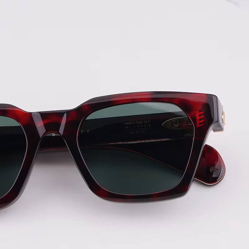 STERETT – Lunettes de soleil œil de chat vintage rouge écaille de tortue pour homme