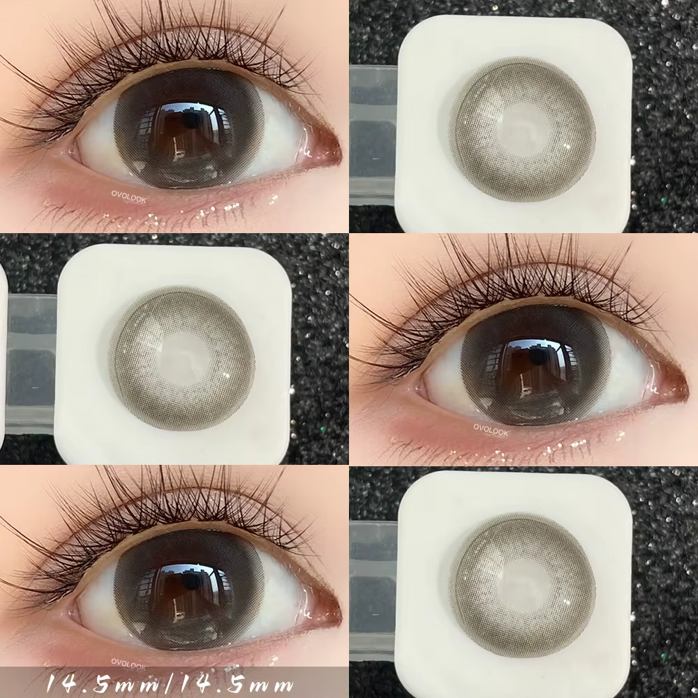 2pcs Super Naturel Élèves contrevenants Lentilles De Contact Colorées pour Les Yeux Myopie Oeil document