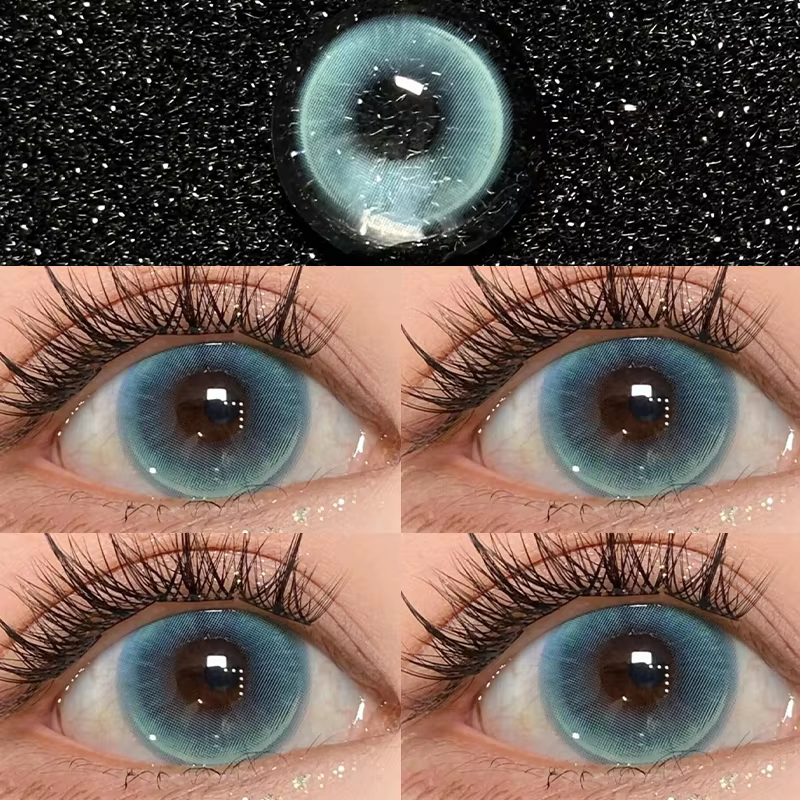 Lentilles colorées pour les yeux de myopie