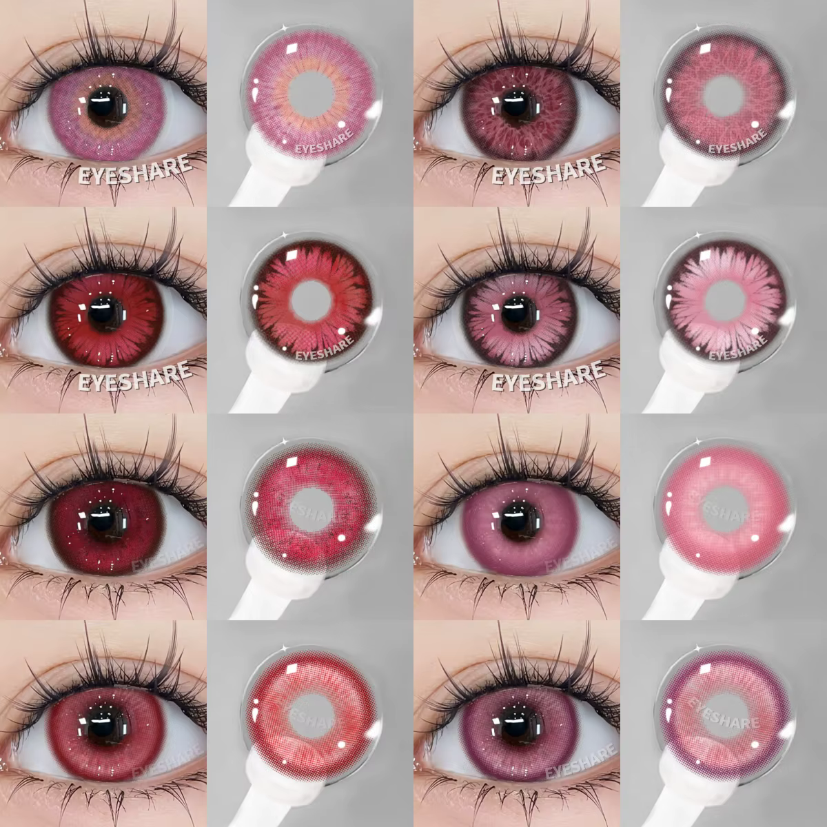 EYESHARE 1 paire couleur Cosplay rose lentilles de Contact