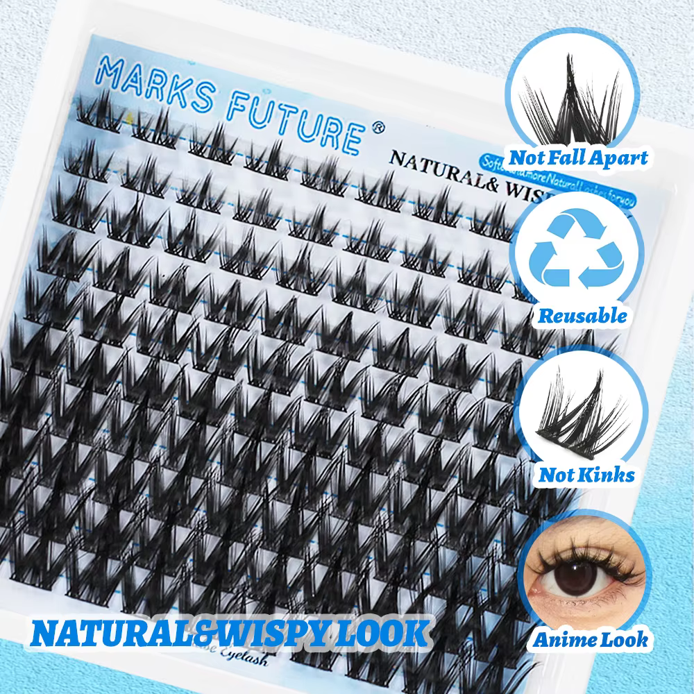 Cils artificiels incurvés en C de 8 à 16 mm