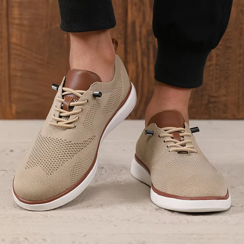 Chaussures plates en maille tricotée respirante, tendance, polyvalentes, décontractées, à la mode, avant-gardistes, chaussures de sport pour hommes