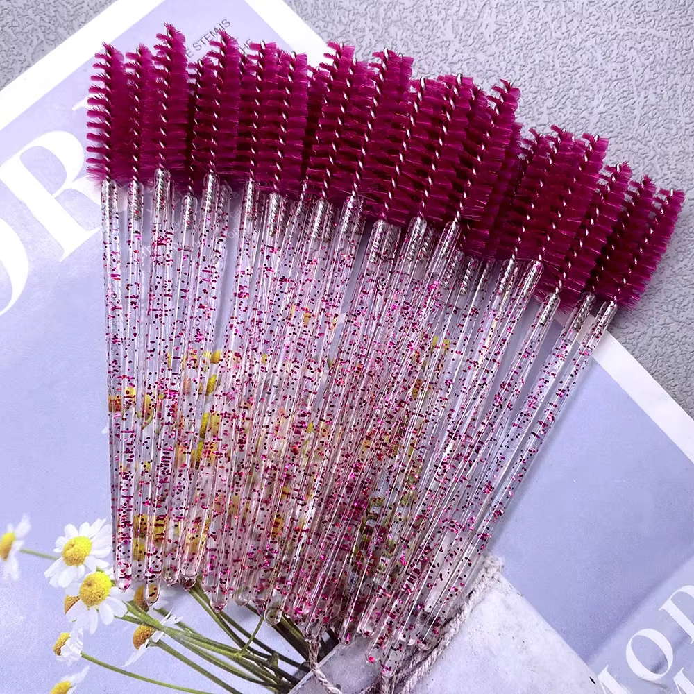 Pinceaux de maquillage jetables en cristal
