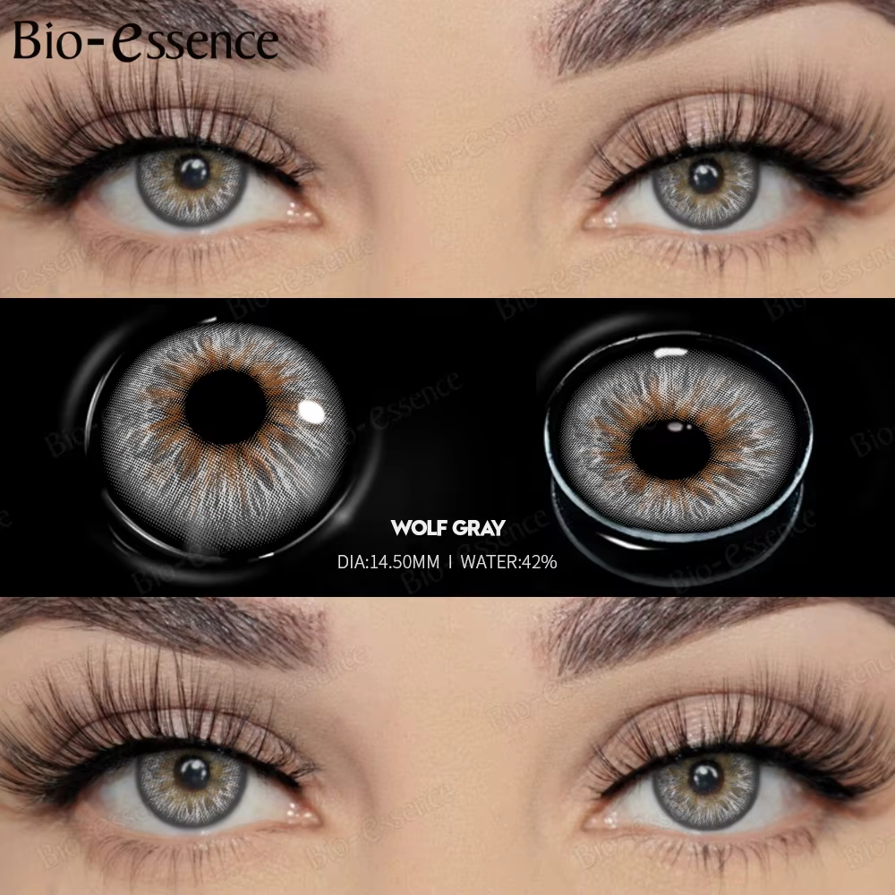 Bio-essence 1 paire de lentilles de contact colorées pour les yeux