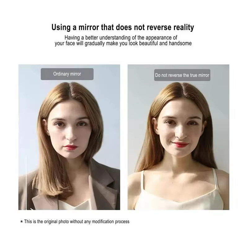 Miroir de Maquillage Carré Non Inversé