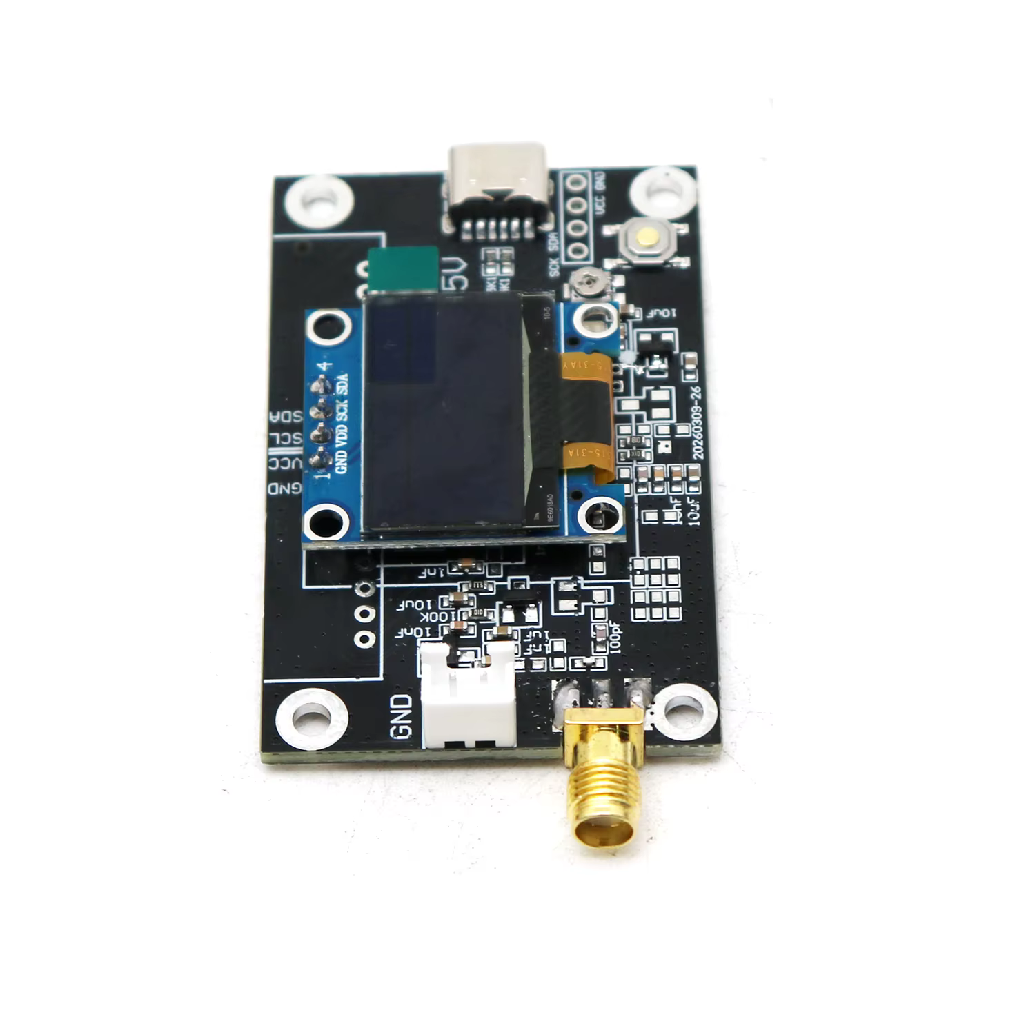 Compteur de fréquence numérique OLED 1KHZ~2400Mhz, mesure de fréquences basses et hautes, testeur de fréquence de signal RF SMA, cymomètre LED