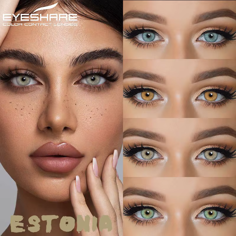 EYESHARE 1 paire de lentilles de Contact de couleur pour les yeux lentilles pour les yeux naturelles lentilles pour les yeux bleus lentilles marron élèves gris Contacts verts annuels