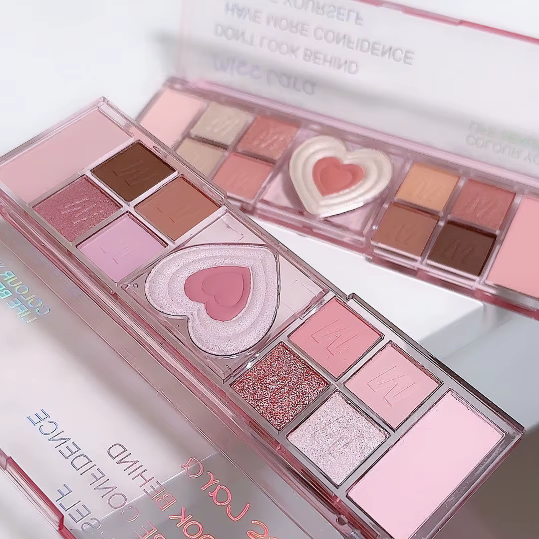Palette de fards à paupières rose