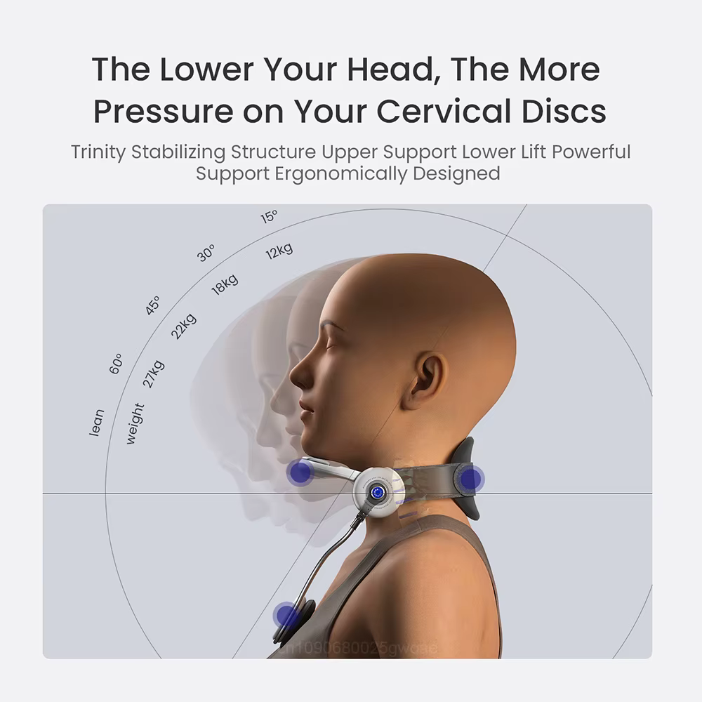 Civière de cou Traction cervicale prévient l'inclinaison avant du cou soulager la douleur chronique du cou et des épaules Posture correcte réglable