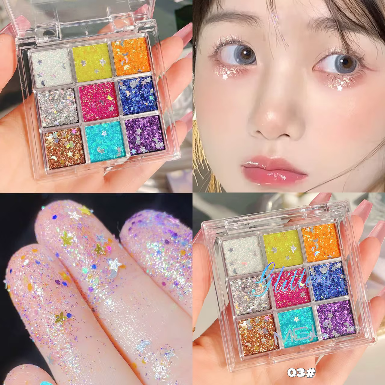 Gel à paillettes pour les yeux