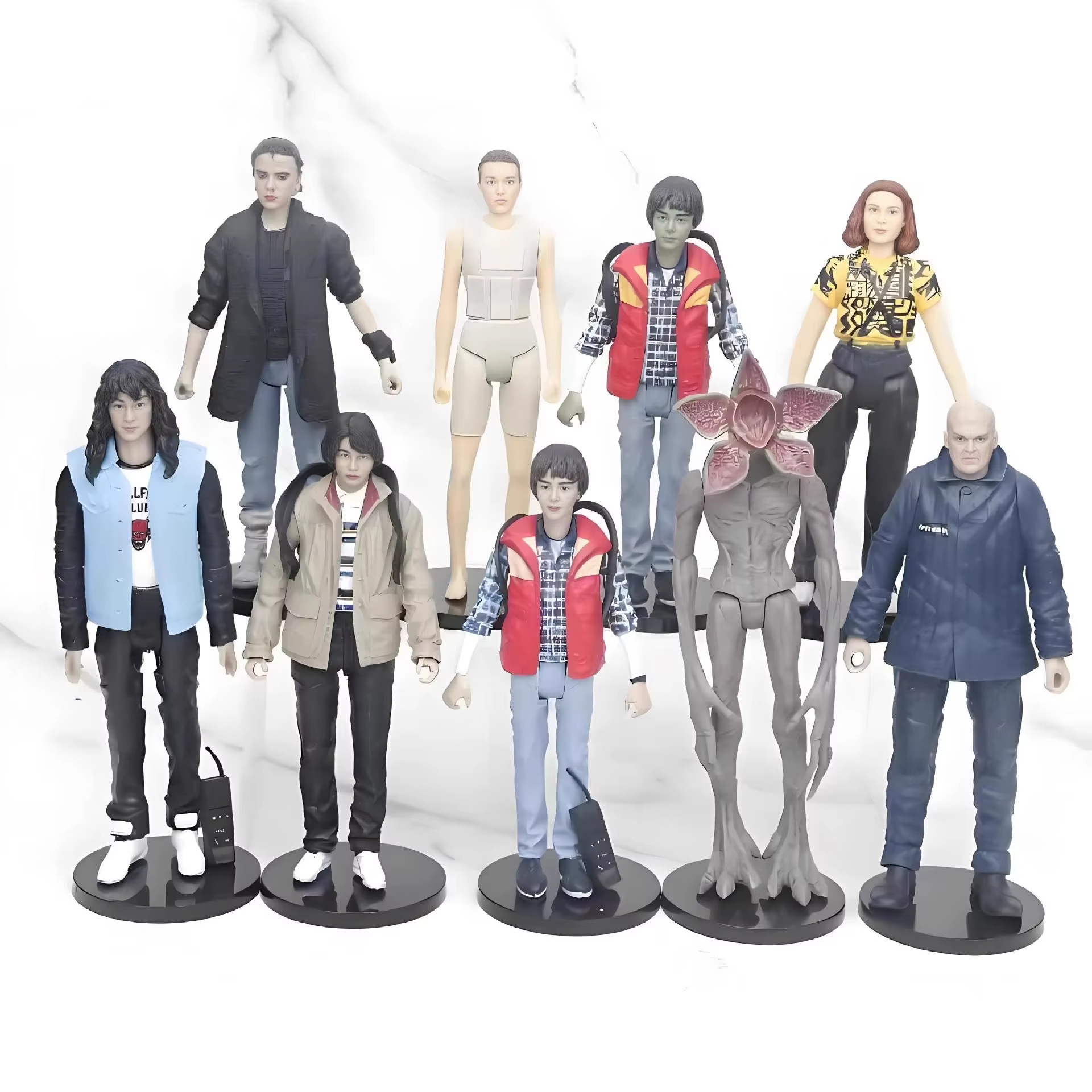 Ensemble de figurines d'action Stranger Things-6 pièces 8 pièces 9 pièces Options disponibles décoration de bureau d'animation populaire jouets à collectionner