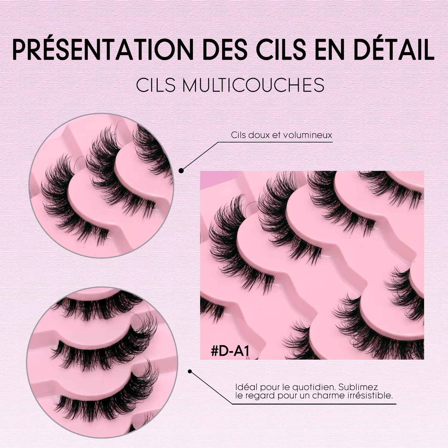 VELTRINAY Faux Cils Naturel 7 Paires