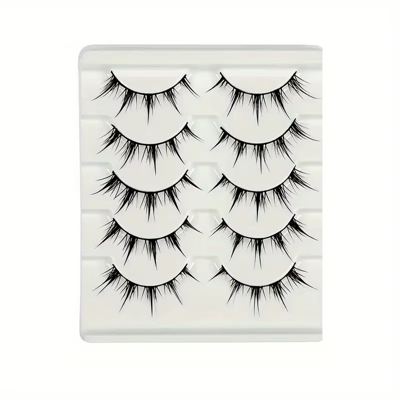 5 paires de faux cils de style anime
