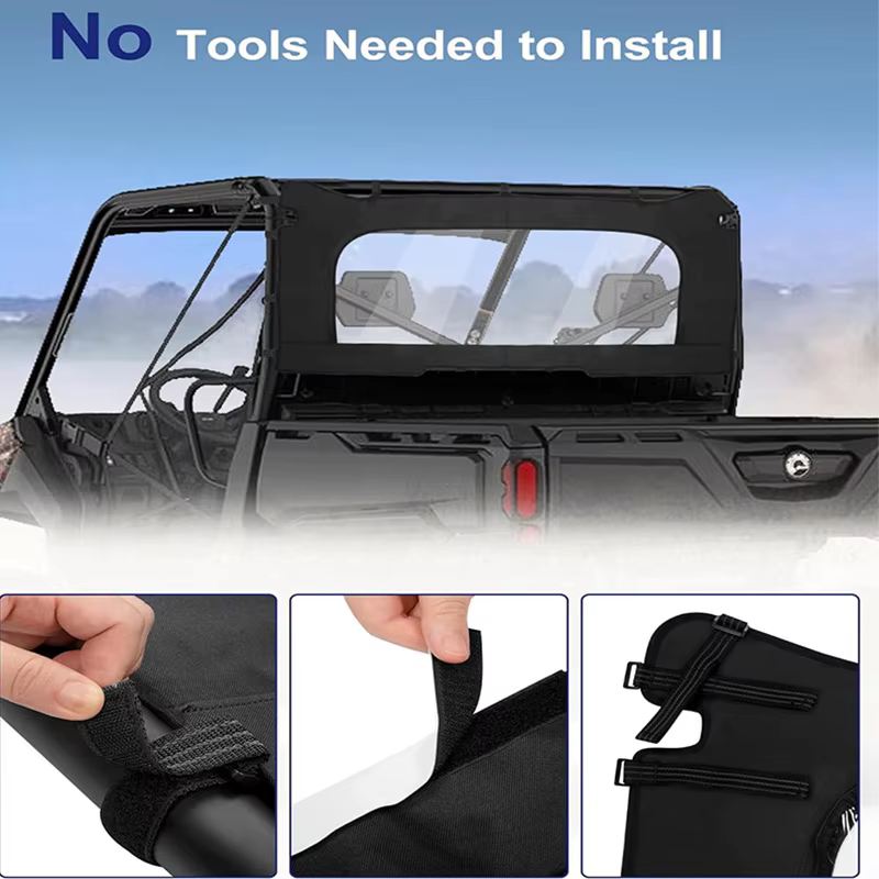 Pare-brise arrière souple en PVC anti-poussière pour Can-Am Defender HD 5 7 8 9 10 HD5 HD7 HD8 HD9 HD10 Max DPS XT 6x6