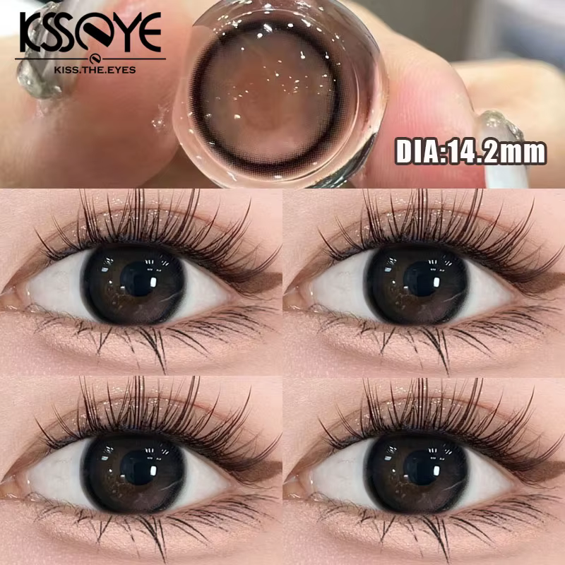 KSSEYE 2 pièces lentilles de contact yeux naturels myopie Prescription cercle