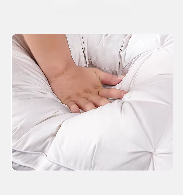 Oreiller en duvet d'oie pour dormir, taie d'oreiller en coton blanc, rectangle, chambre à coucher, sommeil, hôtel 5 étoiles, oreillers bas, mi-hauts, 95%