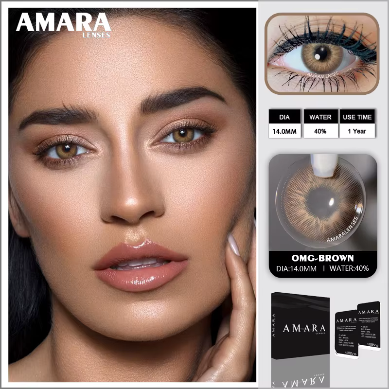 AMARA LENSES-Contacts pour les yeux bruns, belle pupille, série OMG