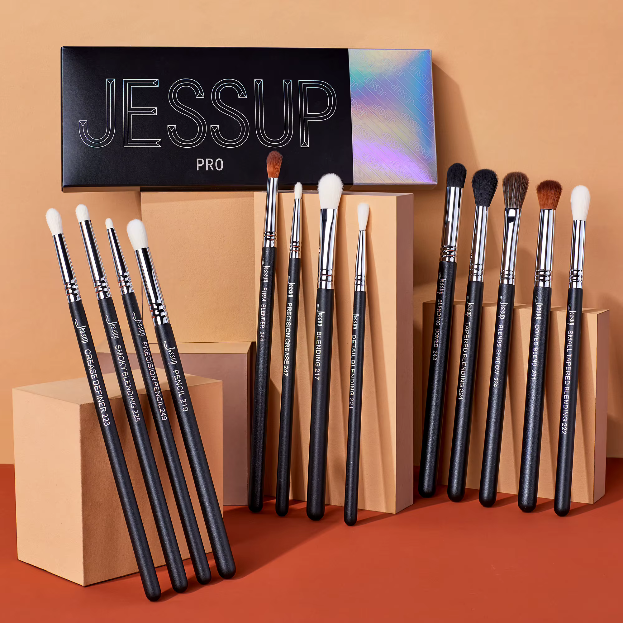 Jessup-Ensemble de pinceaux de maquillage pour les yeux