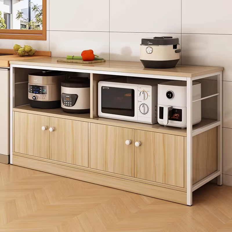 Étagère de cuisine du sol au plafond, casier pour four à micro-ondes, armoire de rangement murale intégrée, armoire latérale multifonctionnelle